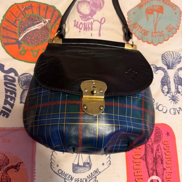 Patricia Nash Black Crossbody Bag with Plaid Design - Picture 2 of 9